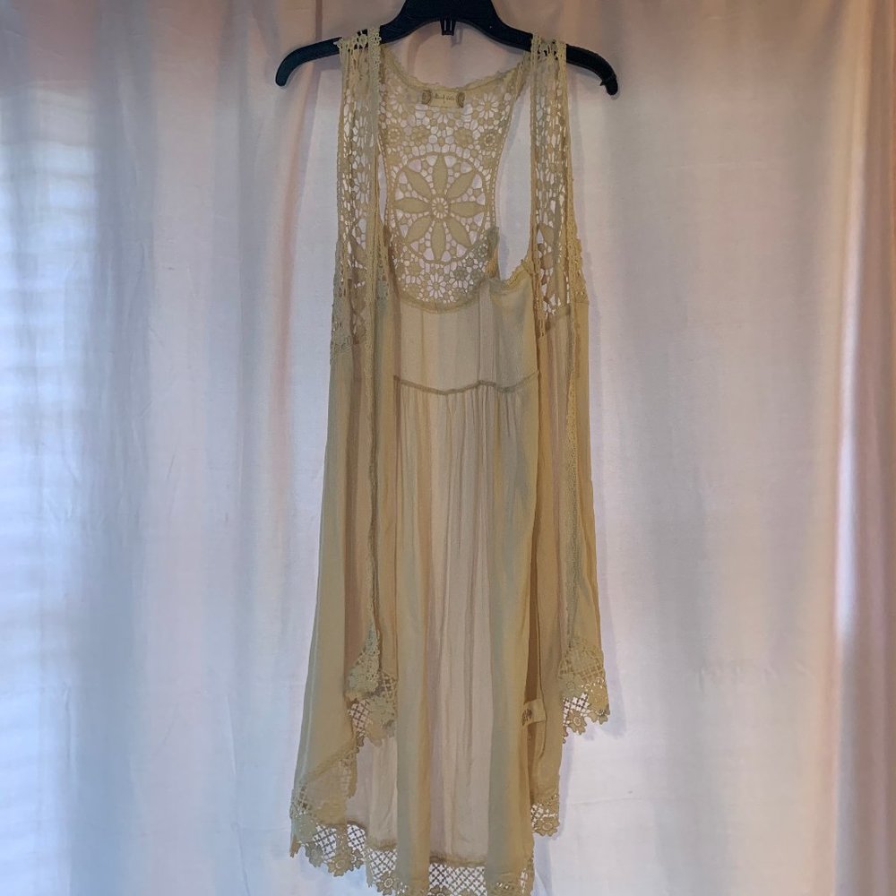 Cream White Silky Tunic